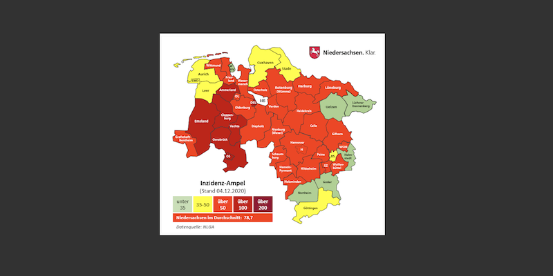 Der 7-Tagesinzidenzwert im Landkreis Holzminden liegt aktuell bei 73,8